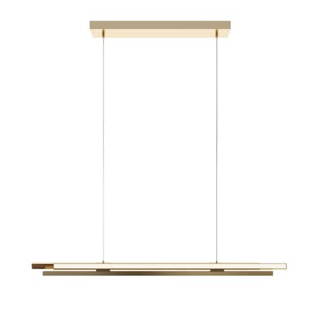 Afx Indra 44-in. LED Linear Pendant, Satin Brass IDRP0344LAJUDSB